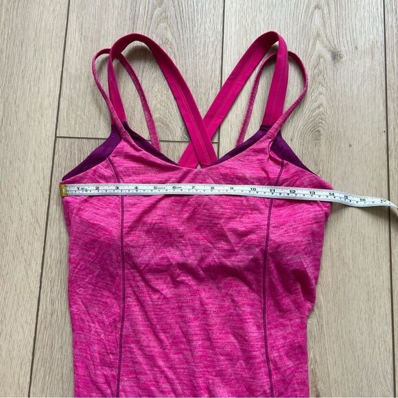 Lululemon Run For Gold Tank Hot Pink Magenta Running Tank Top Sports Bra Size 8 - Picture 9 of 13